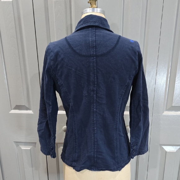 BILLABONG KNIT NAVY BLAZER WITH FRONT POCKETS SIZE LARGE - Picture 4 of 13